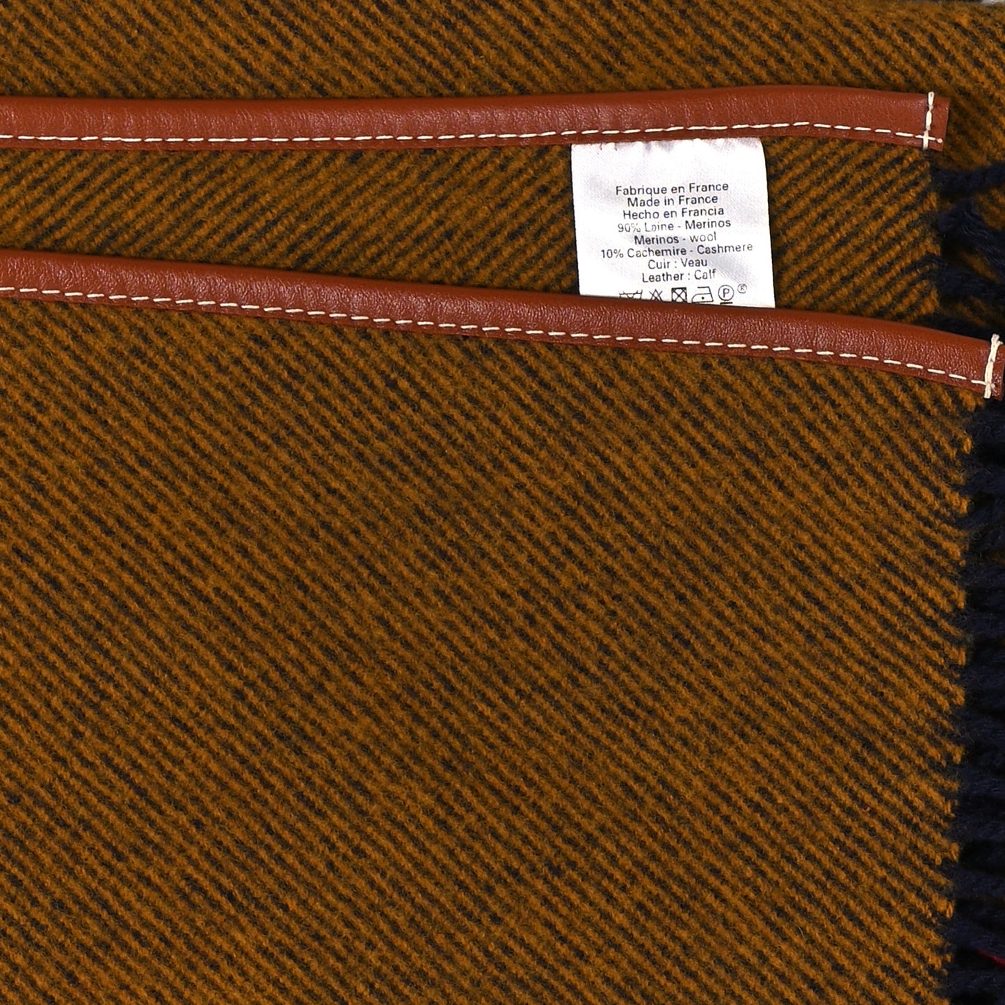 Merino Wool Cashmere Rocabar Poncho Paille