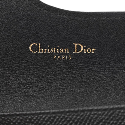 Christian Dior Grained Calfskin Saddle Card Holder Black 6 of 9