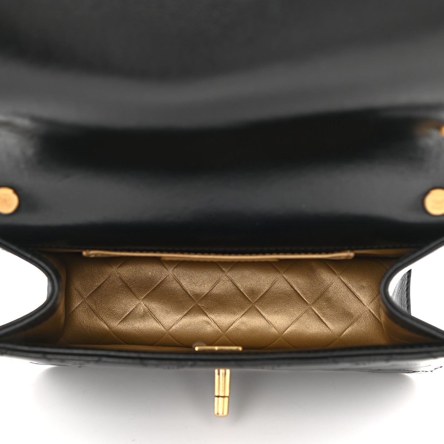 Calfskin Quilted Mini Coco Ring Flap Black
