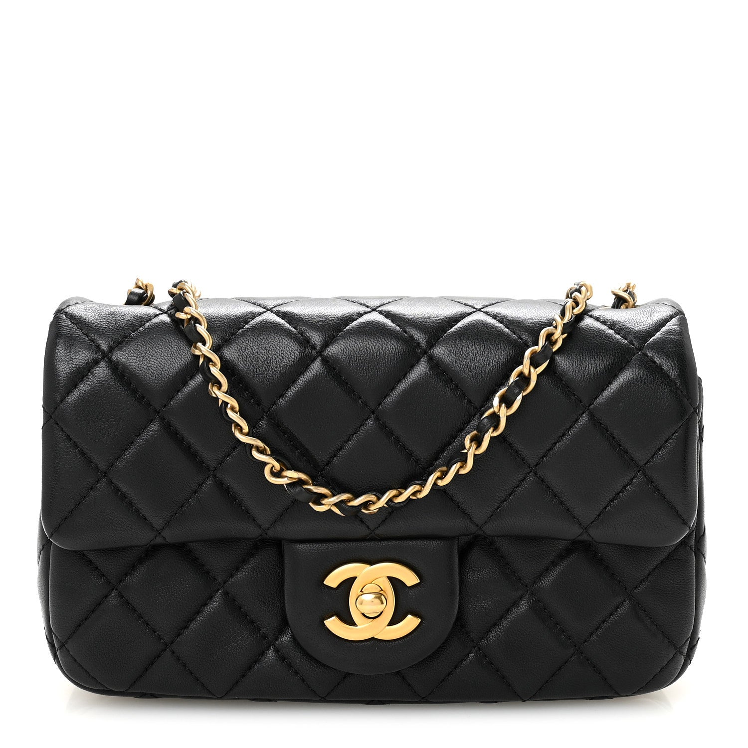 Chanel Lambskin Quilted Mini Rectangular Pearl Crush Flap Black 1 of 11