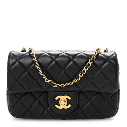 Chanel Lambskin Quilted Mini Rectangular Pearl Crush Flap Black 1 of 11