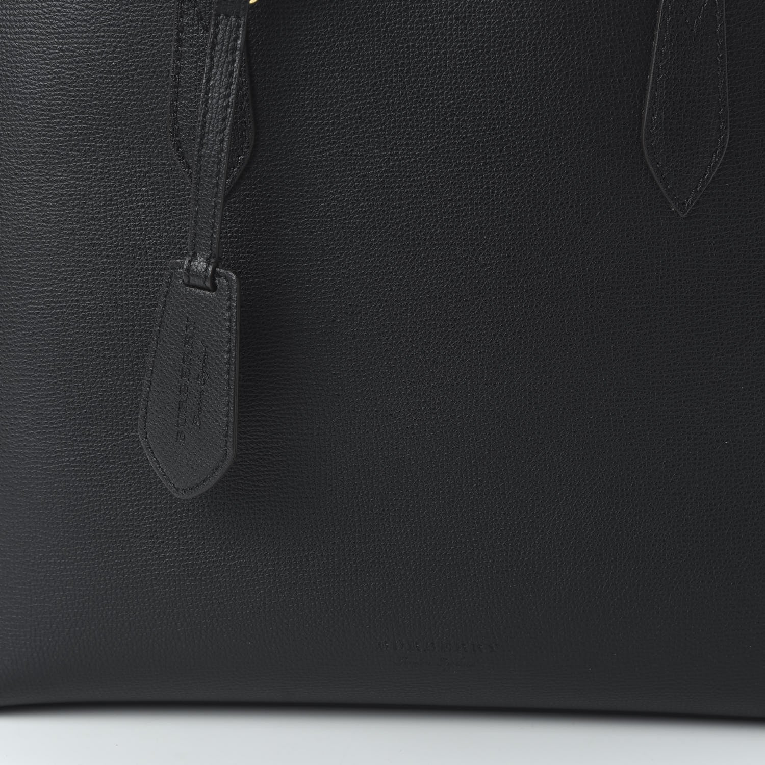 Burberry Grainy Calfskin Haymarket Check Medium Reversible Tote Black 8 of 15