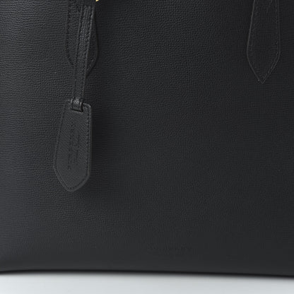 Burberry Grainy Calfskin Haymarket Check Medium Reversible Tote Black 8 of 15