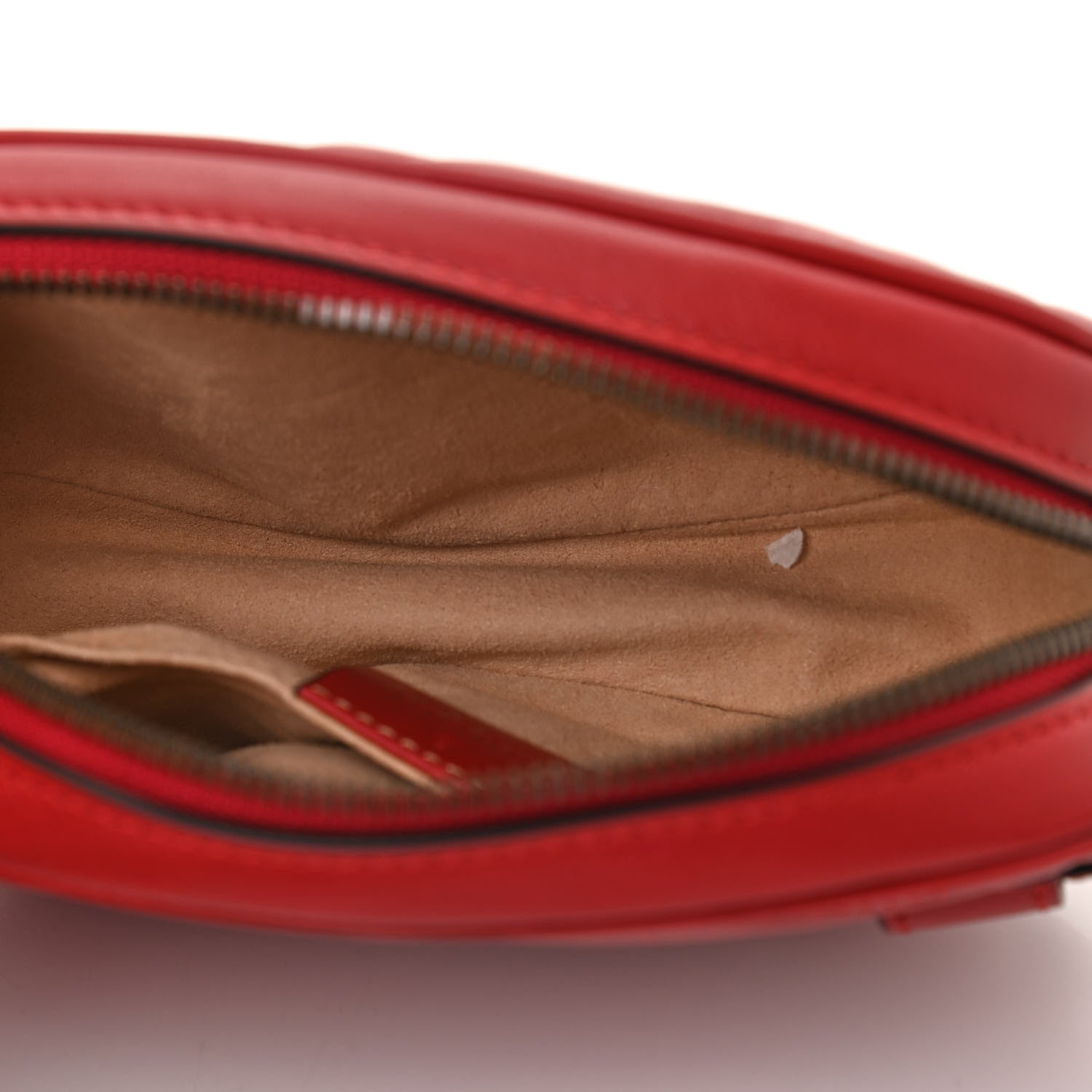 Gucci Calfskin Matelasse GG Marmont Belt Bag 85 34 Hibiscus Red 5 of 11