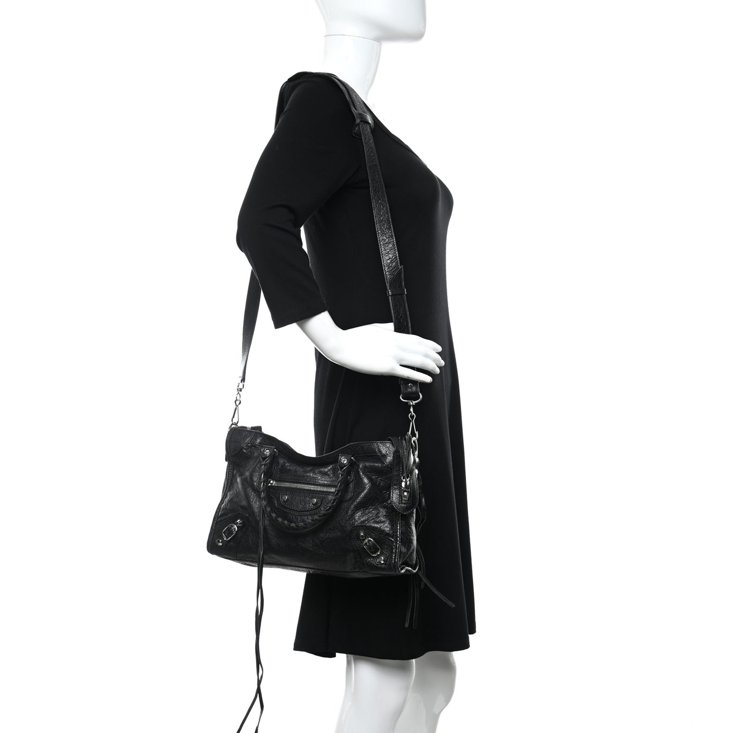 Agneau Classic Silver Hardware S City Black