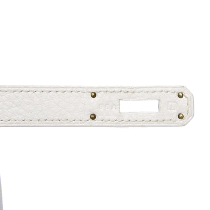 Hermes Taurillon Clemence Birkin 30 White 15 of 33