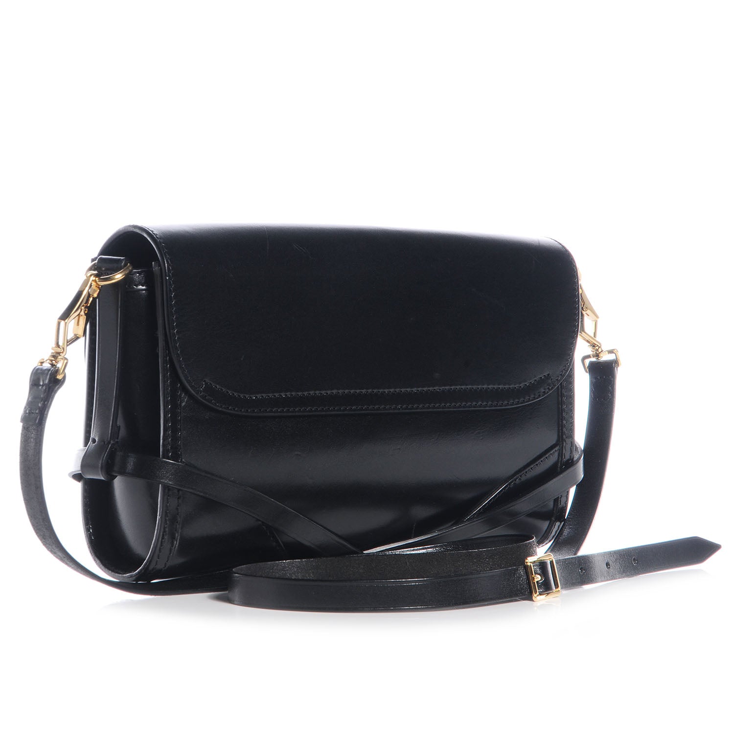 Burberry Polished Bridle Leather Small Abbott Crossbody Black 3 of 8