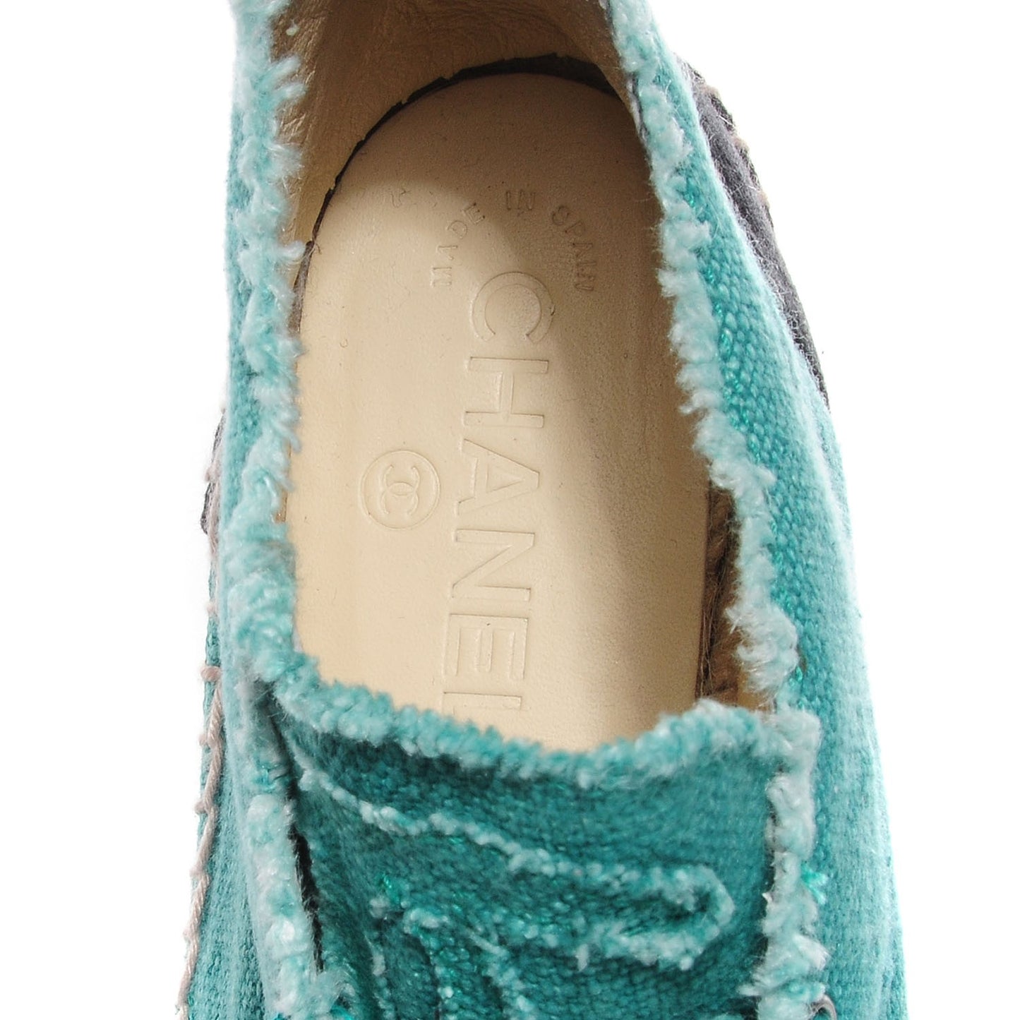 Canvas Lace Up Espadrilles 41 Green Black