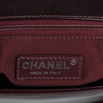 Chanel Goatskin Ombre Faded Quilted New Medium Boy Flap Burgundy 7 of 8