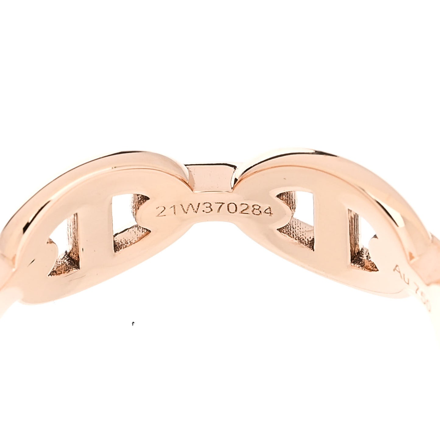 18K Rose Gold PM Chaine d'Ancre Enchainee Ring 50 5.5