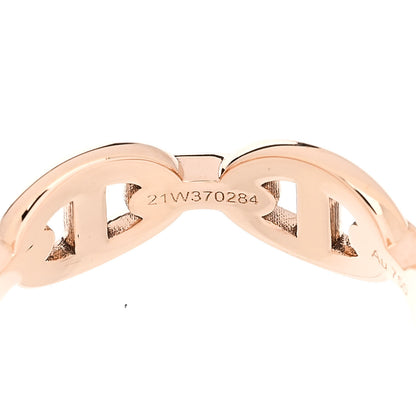 Hermes 18K Rose Gold PM Chaine d'Ancre Enchainee Ring 50 5.5 7 of 9