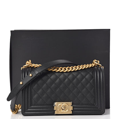 Chanel Caviar Quilted Medium Boy Flap Black 11 of 11