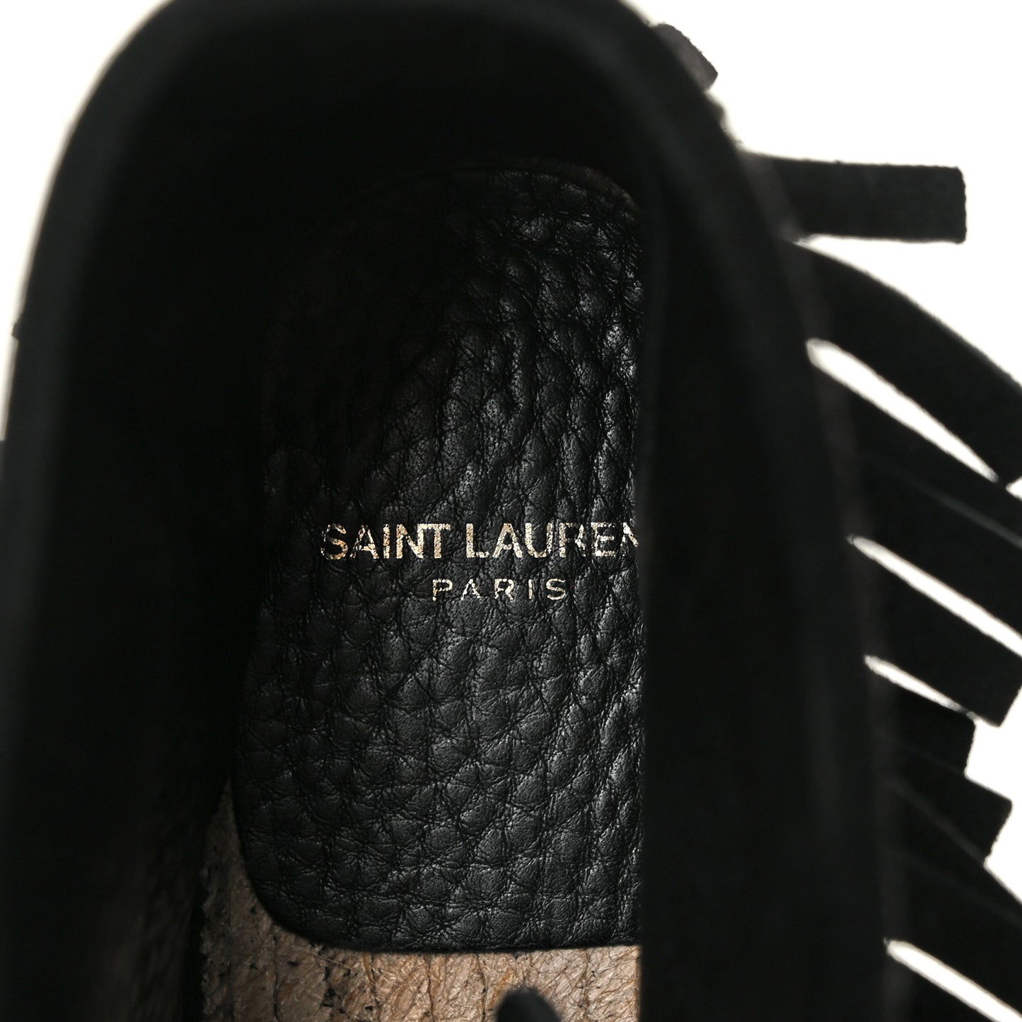 Suede Fringe Moccasin Booties 41 Black