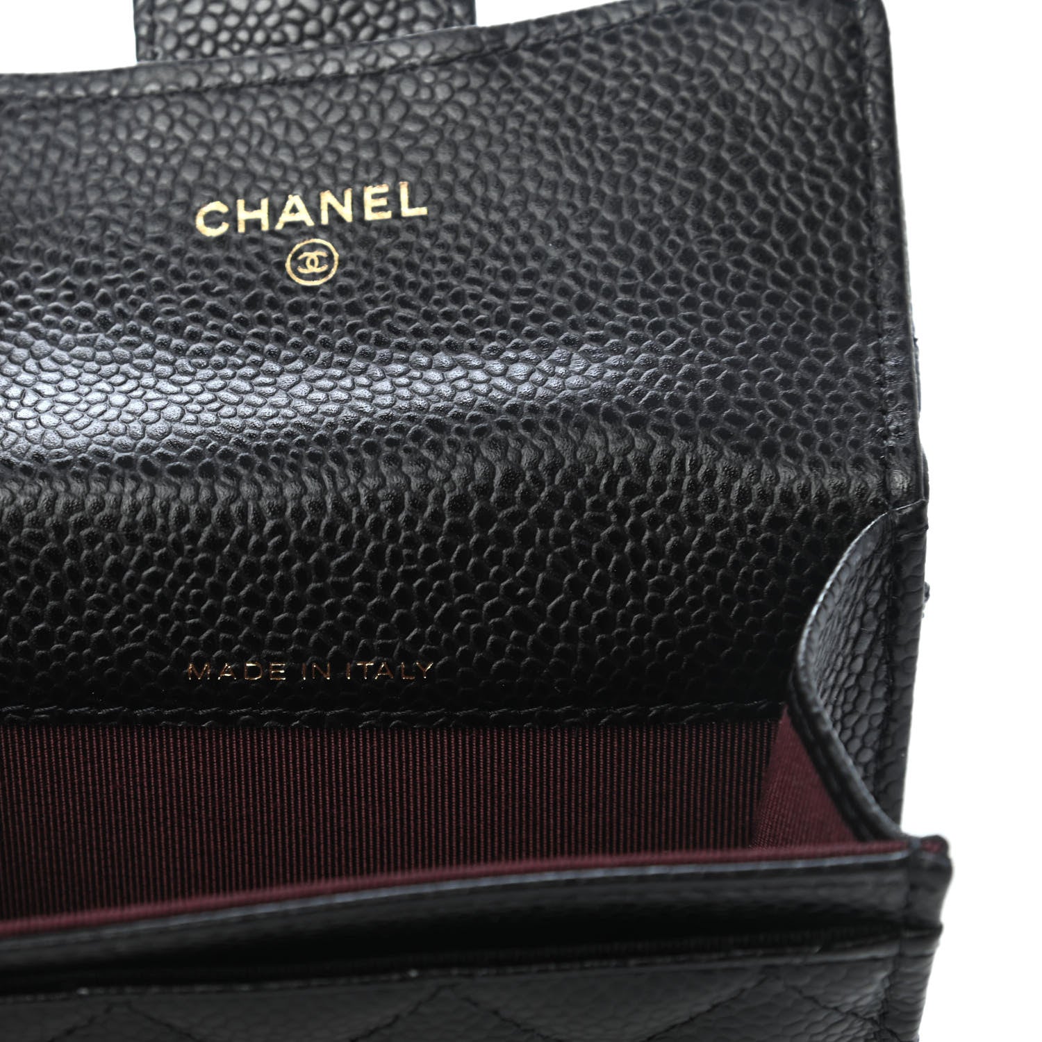 Chanel Caviar Quilted Flap Card Holder Wallet Black 7 of 9