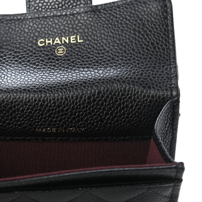 Chanel Caviar Quilted Flap Card Holder Wallet Black 7 of 9