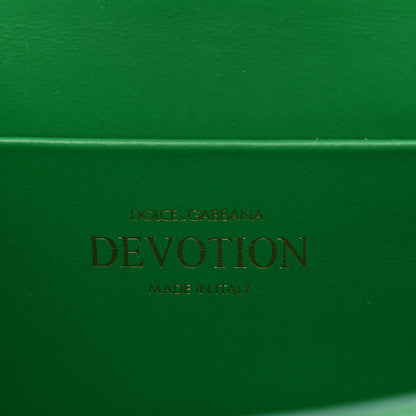 Dolce & Gabbana Smooth Calfskin Small Devotion Envelope Top Handle Bag Green 6 of 10