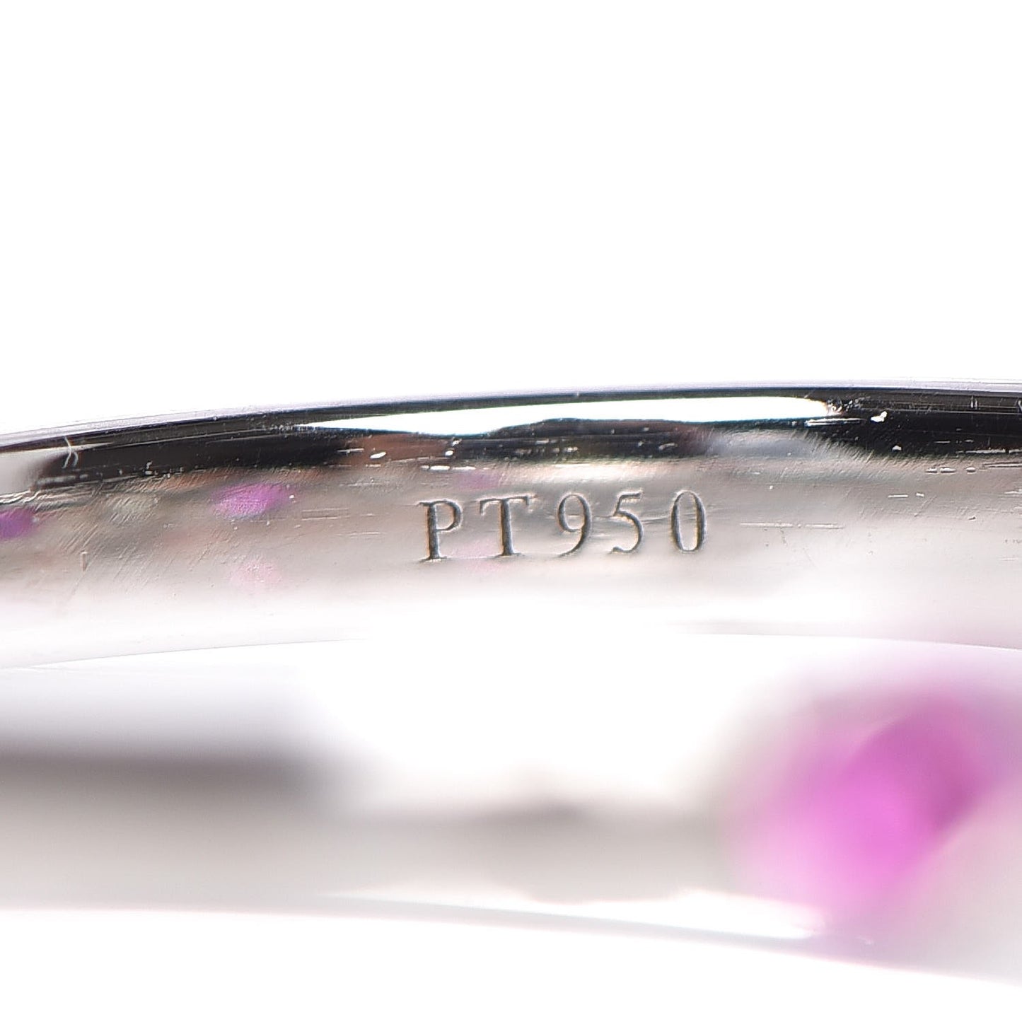 Platinum Diamond Pink Sapphire Jazz Ring 50.6 5.5