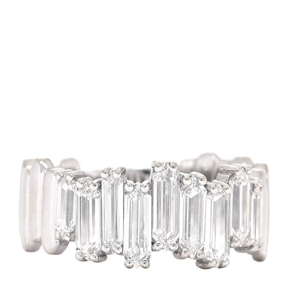 Suzanne Kalan 18K White Gold Diamond Fireworks Ring 56 7.5 1 of 10