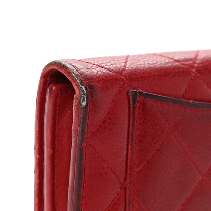 Chanel Caviar Quilted Medium Flap Wallet Red 14 of 19