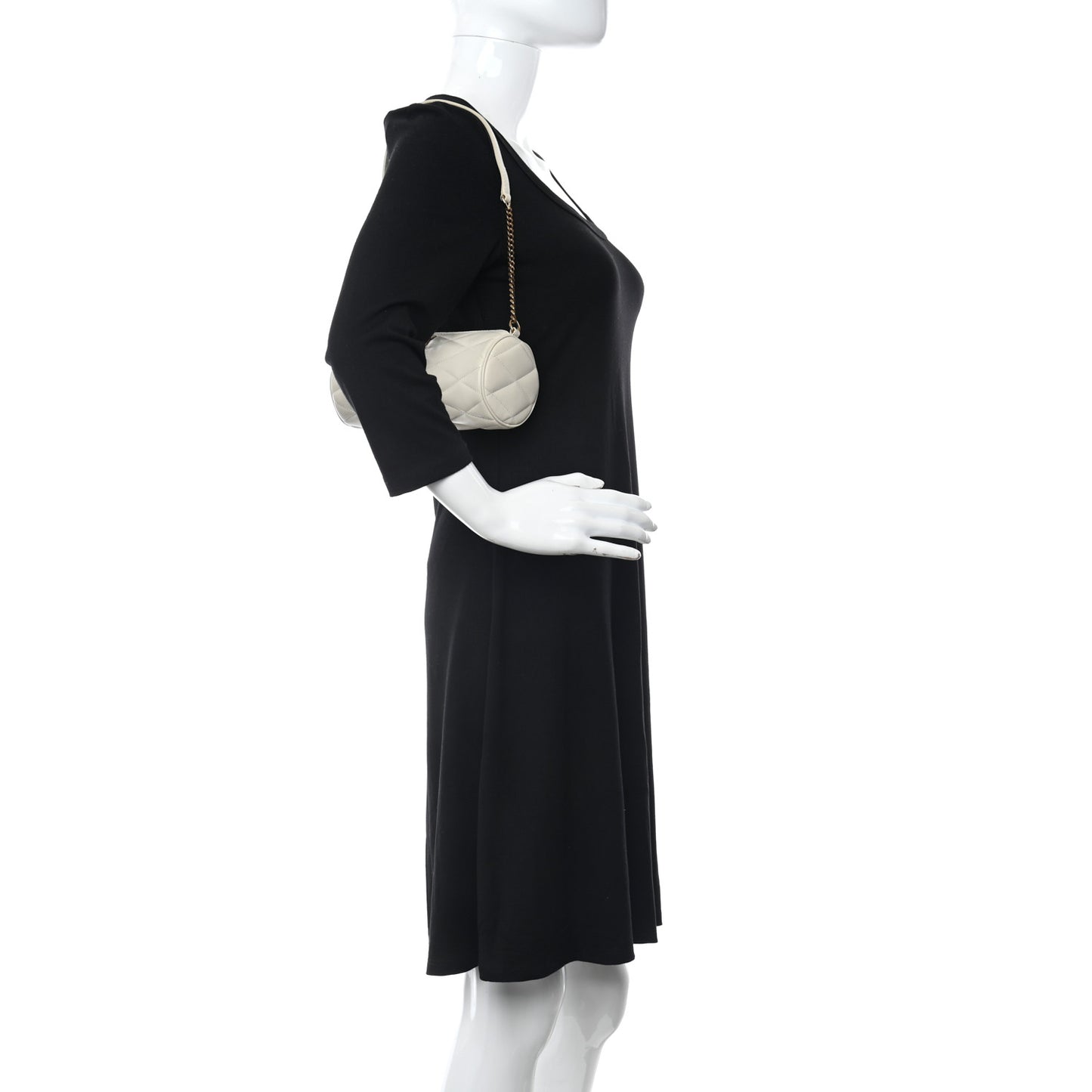 Lambskin Monogram Mini Sade Tube Bag Crema Soft