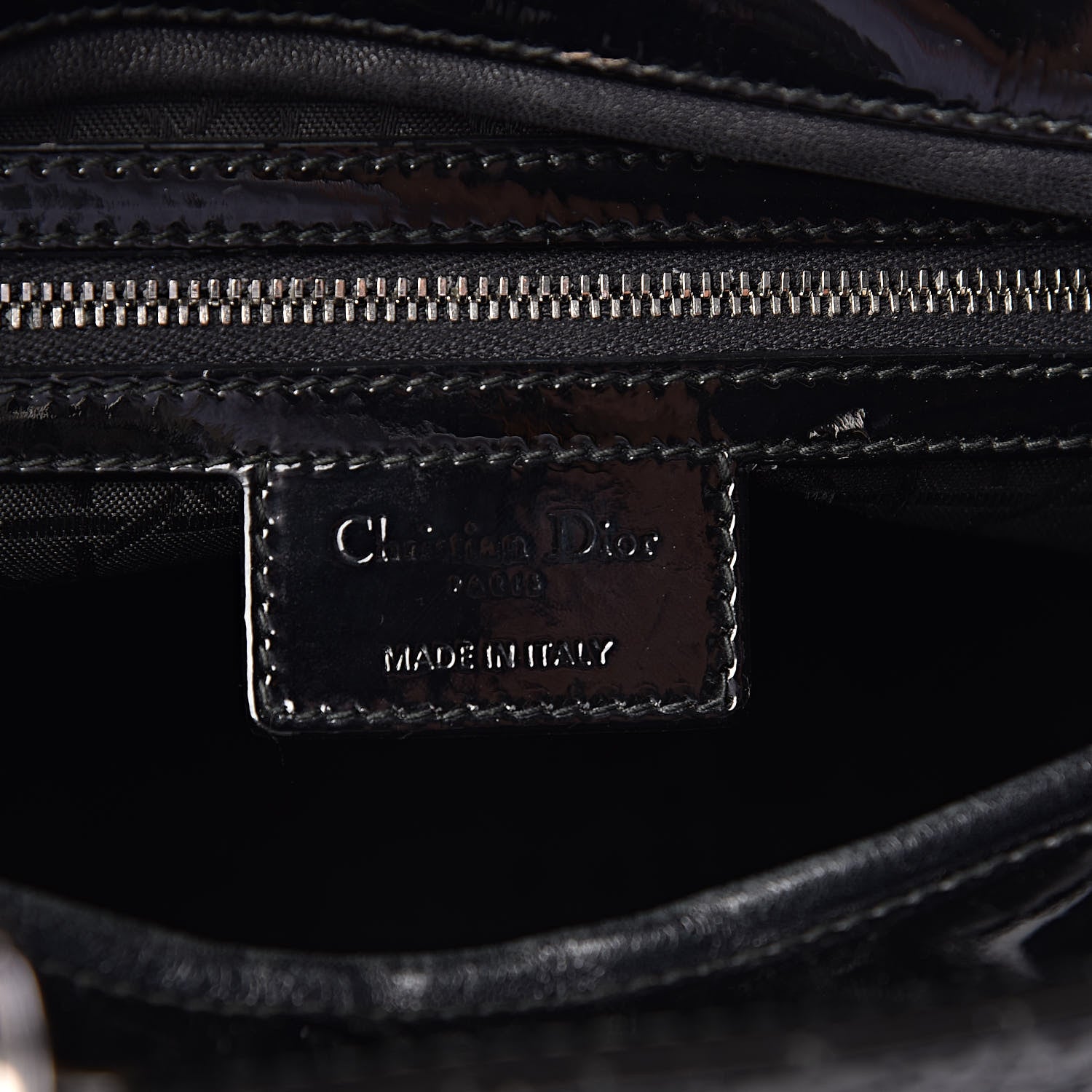Christian Dior Patent Cannage Large Lady Dior Black 6 of 19