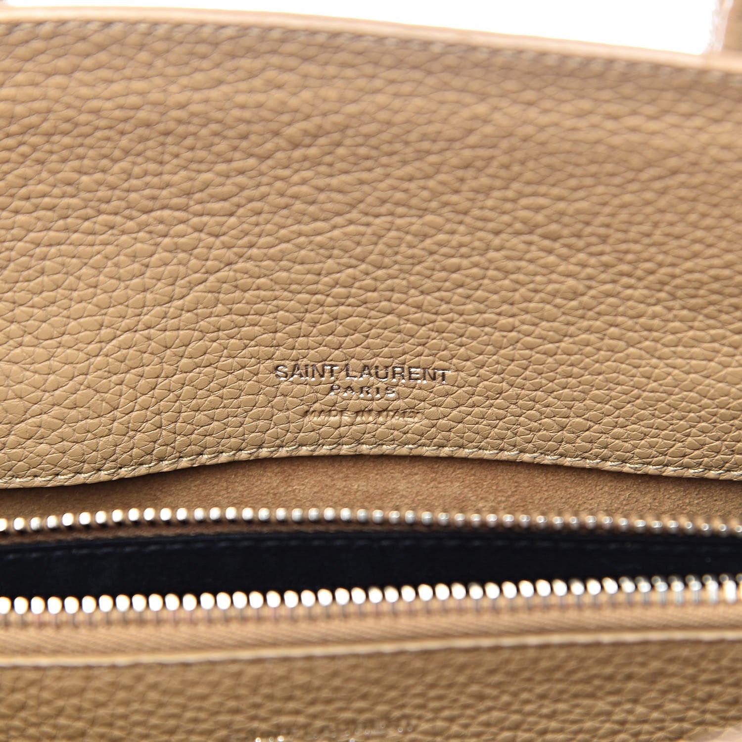 Saint Laurent Grained Calfskin Baby Sac De Jour Souple Dark Beige 6 of 12