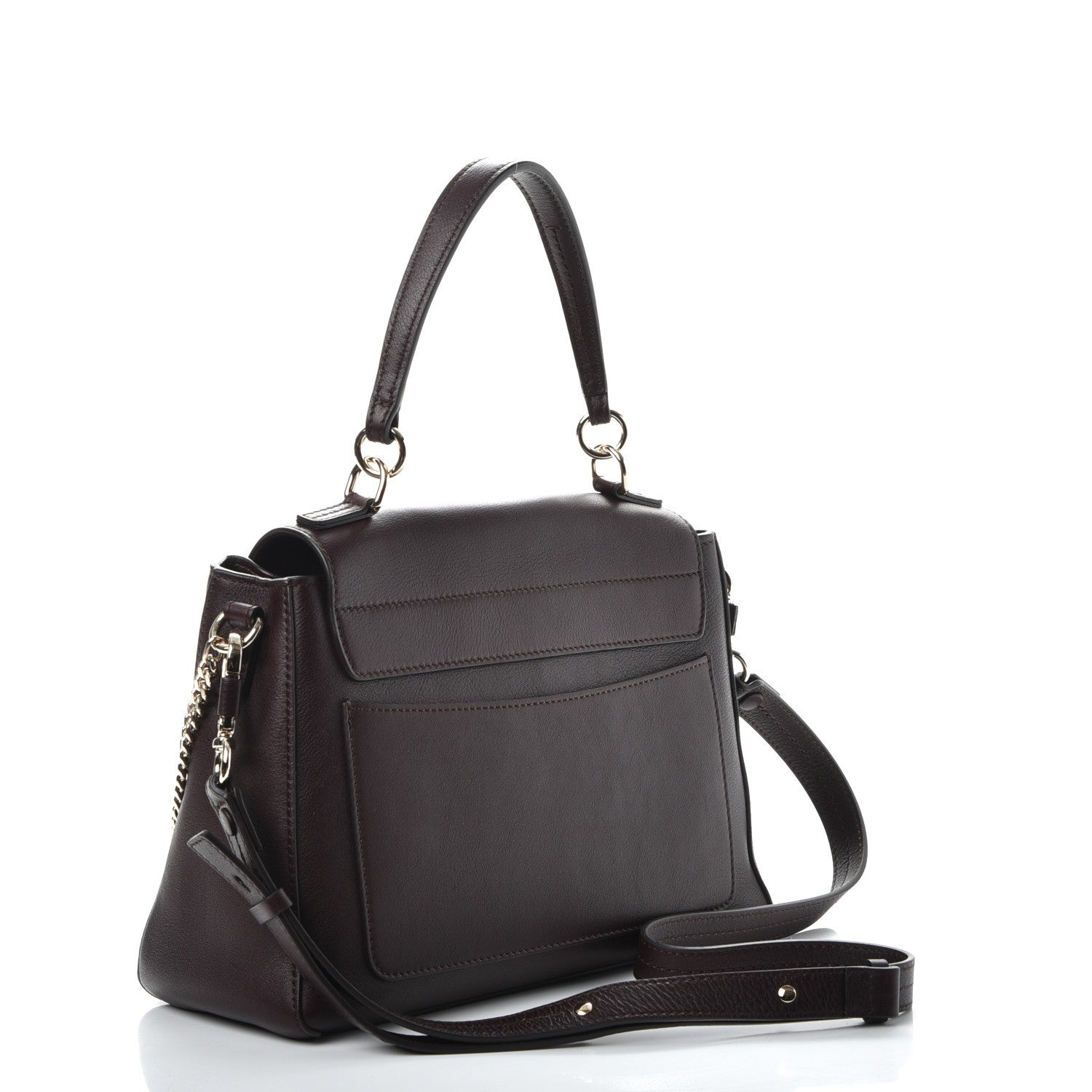 Chloe Calfskin Small Faye Day Shoulder Bag Carbon Brown 3 of 7