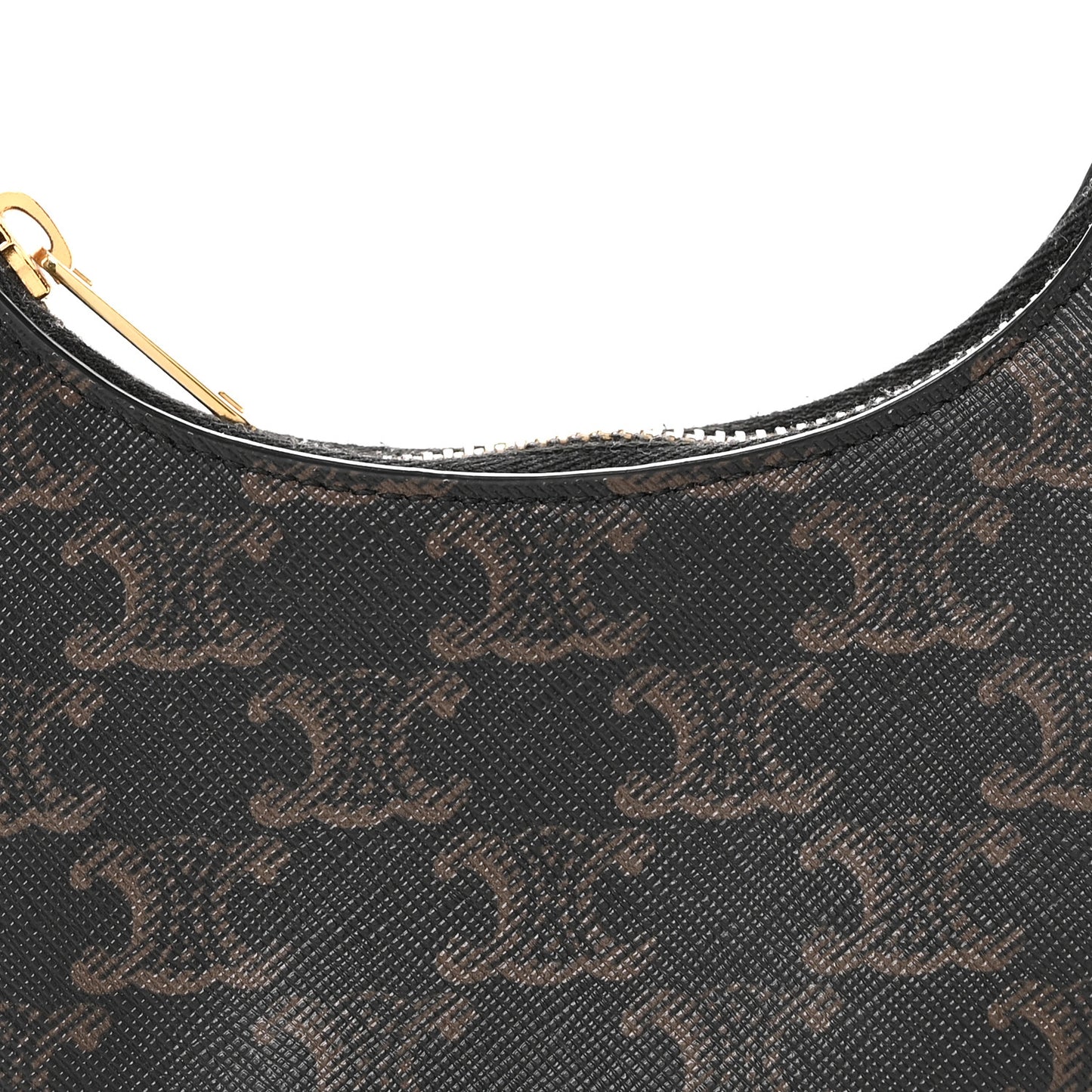 Canvas Calfskin Mini Ava Triomphe Shoulder Bag Tan