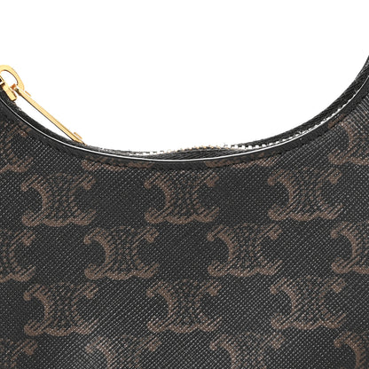 Celine Canvas Calfskin Mini Ava Triomphe Shoulder Bag Tan 8 of 10