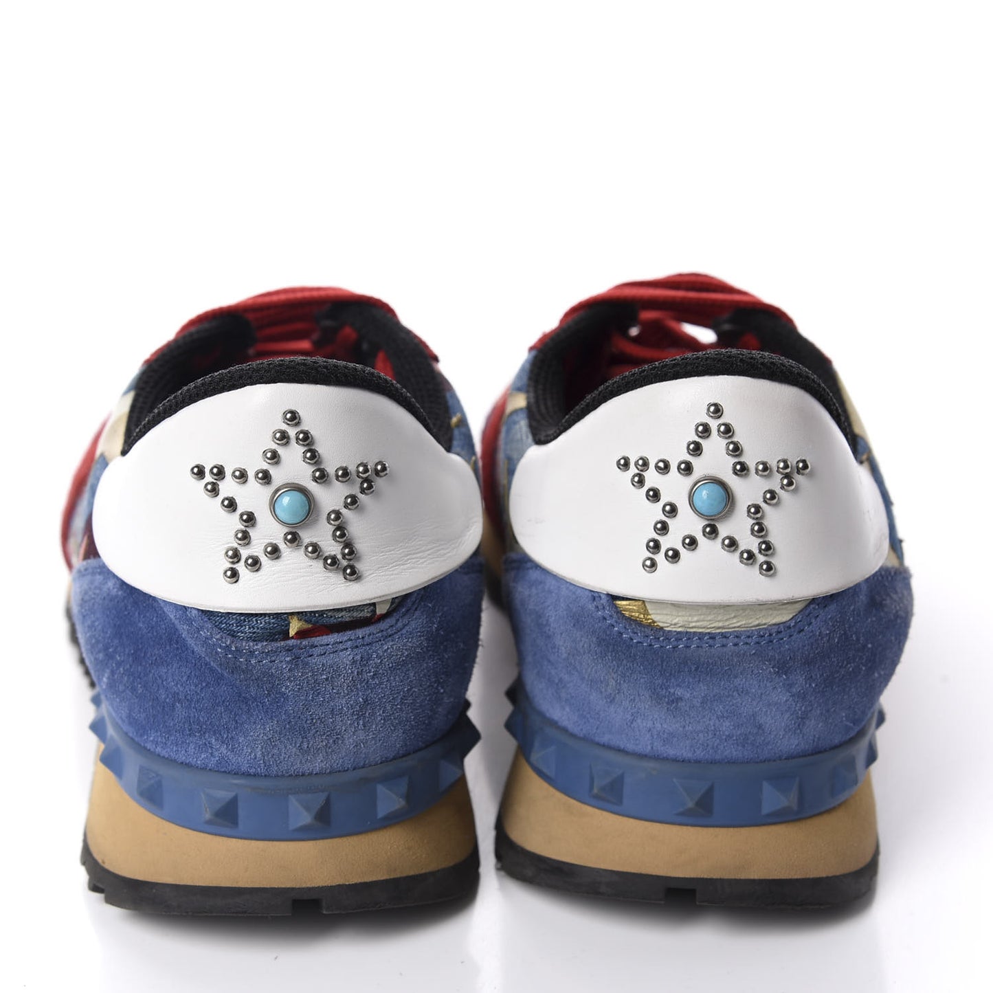 Denim Suede Camustars Mens Rockrunner Sneakers 44 Blue Red