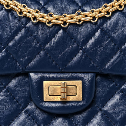 Chanel Aged Calfskin Quilted 2.55 Reissue Mini Flap Navy 7 of 12