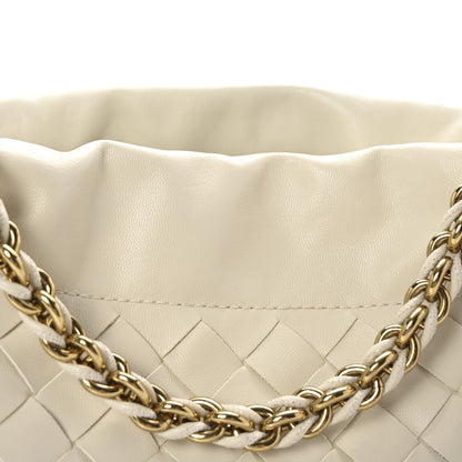 Bottega Veneta Nappa Intrecciato Dustbag Notte Shoulder Bag Sea Salt 7 of 10