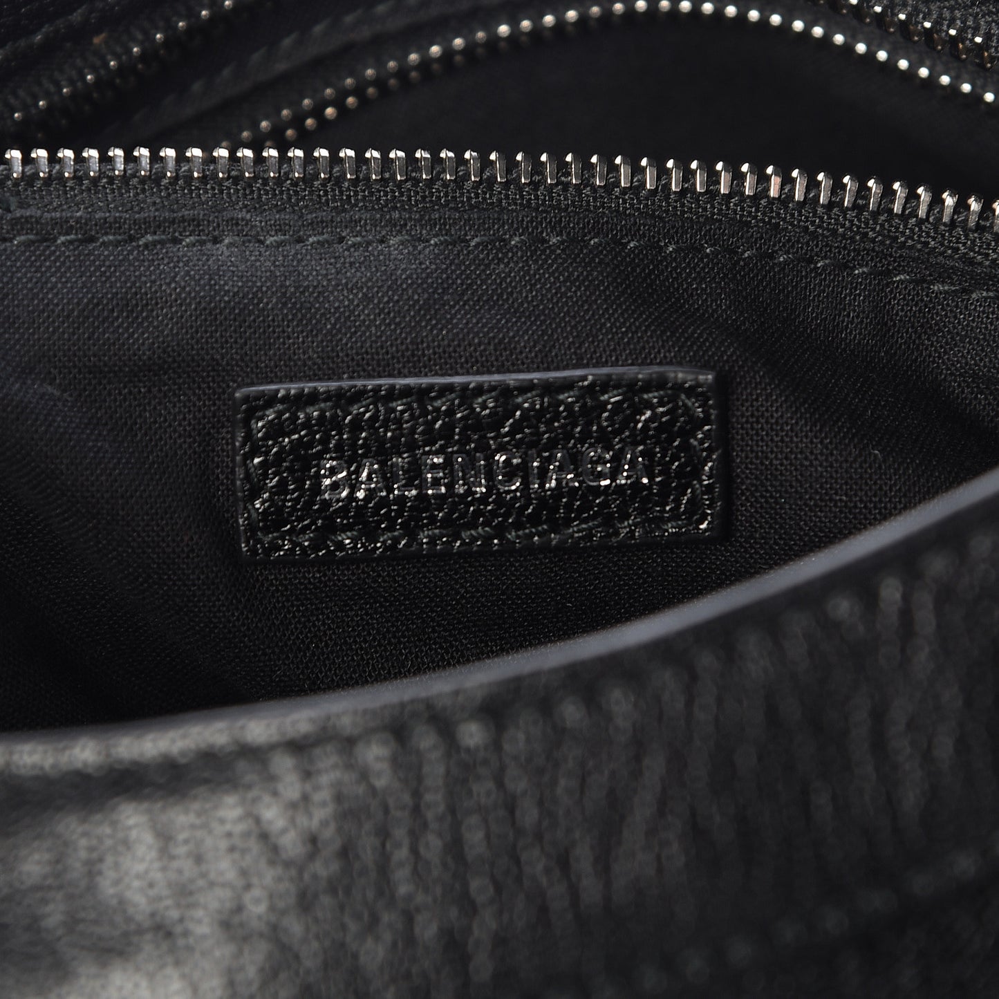 Chevre Silver Metallic Edge Hardware City Black