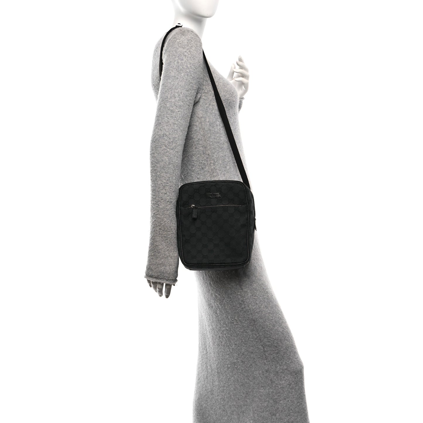GG Monogram Flight Small Crossbody Bag Black