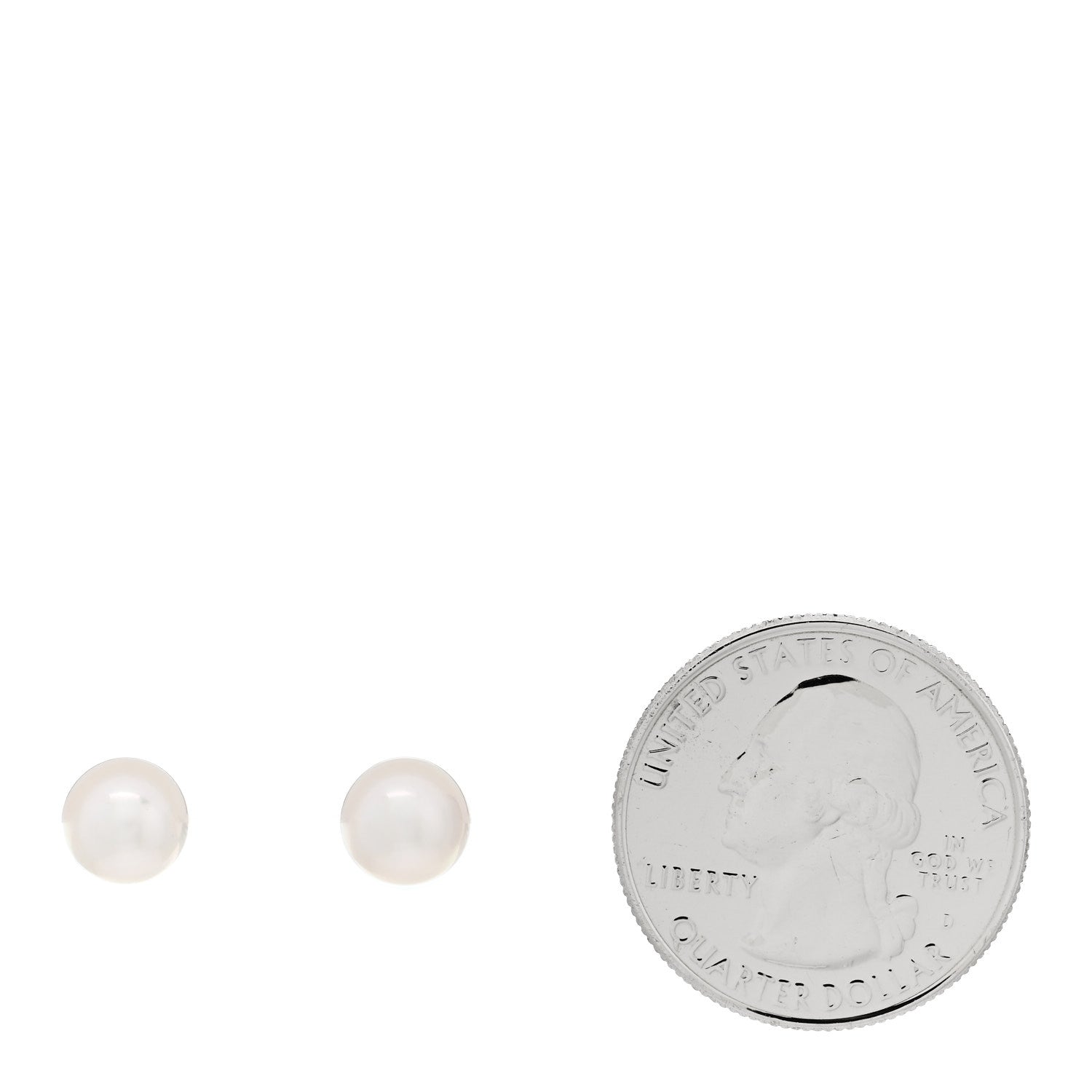 Mikimoto 18K White Gold Akoya Cultured Pearl 7-7.5mm Earrings 2 of 5