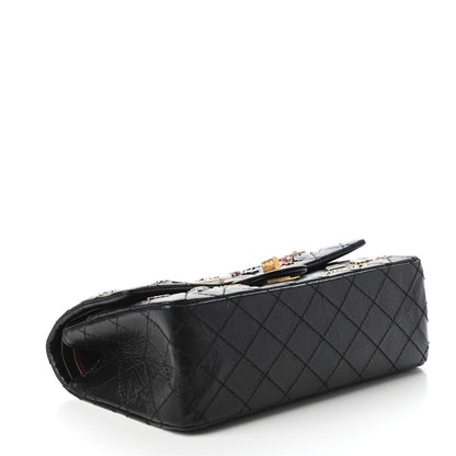 Chanel Aged Calfskin Lucky Charms 2.55 Reissue 225 Flap Black 4 of 11