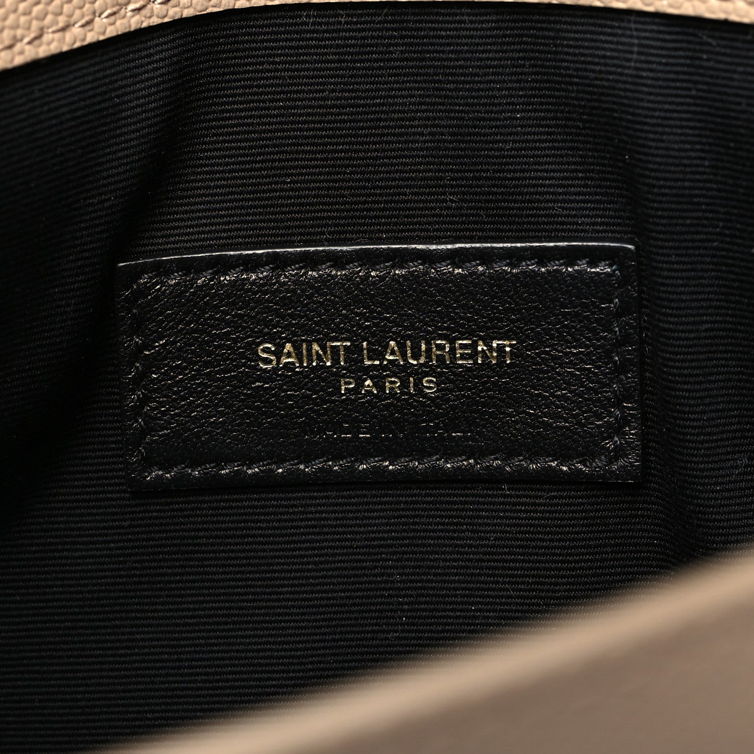 Saint Laurent Grain De Poudre Uptown Pouch Dark Beige 6 of 10