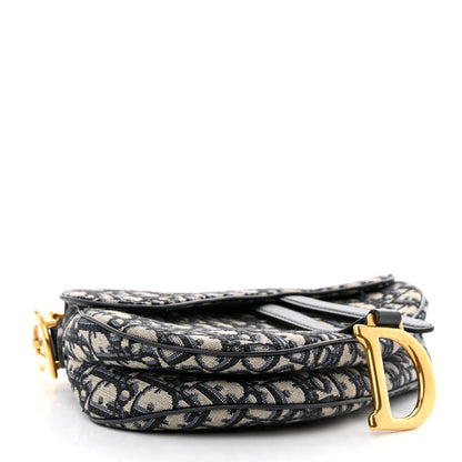Christian Dior Oblique Saddle Bag Blue 4 of 14