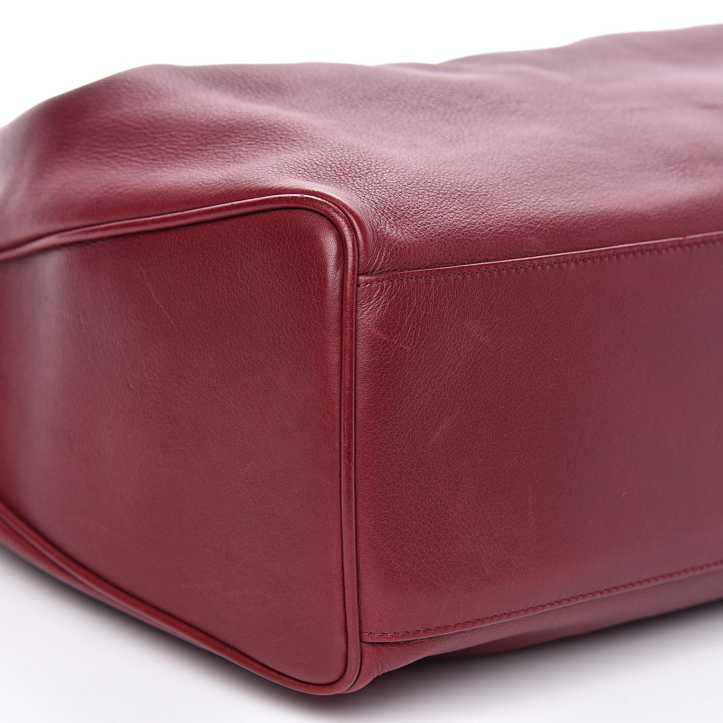 Deerskin Drawstring Shoulder Bag Red