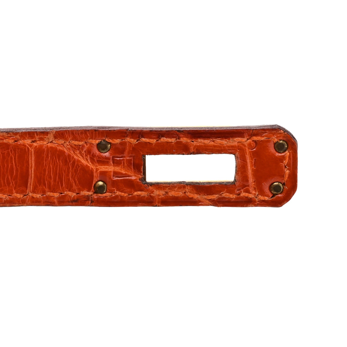 Shiny Niloticus Crocodile Birkin 25 Orange