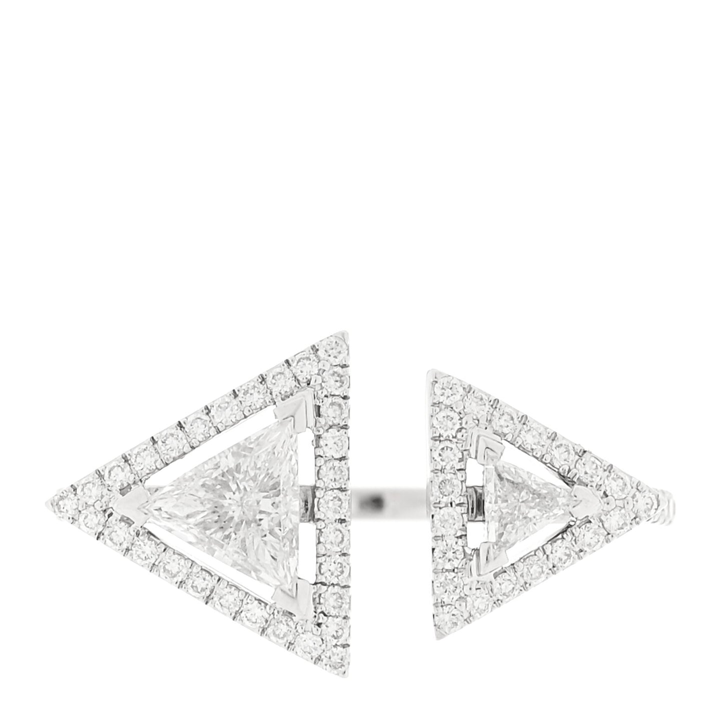 18K White Gold Diamond Thea Toi Moi Ring 52 6