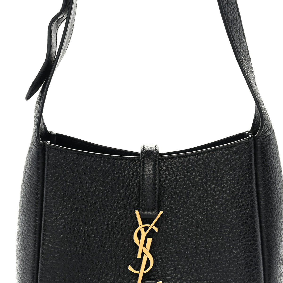 Grained Calfskin Baby Le 5 A 7 Supple Hobo Black