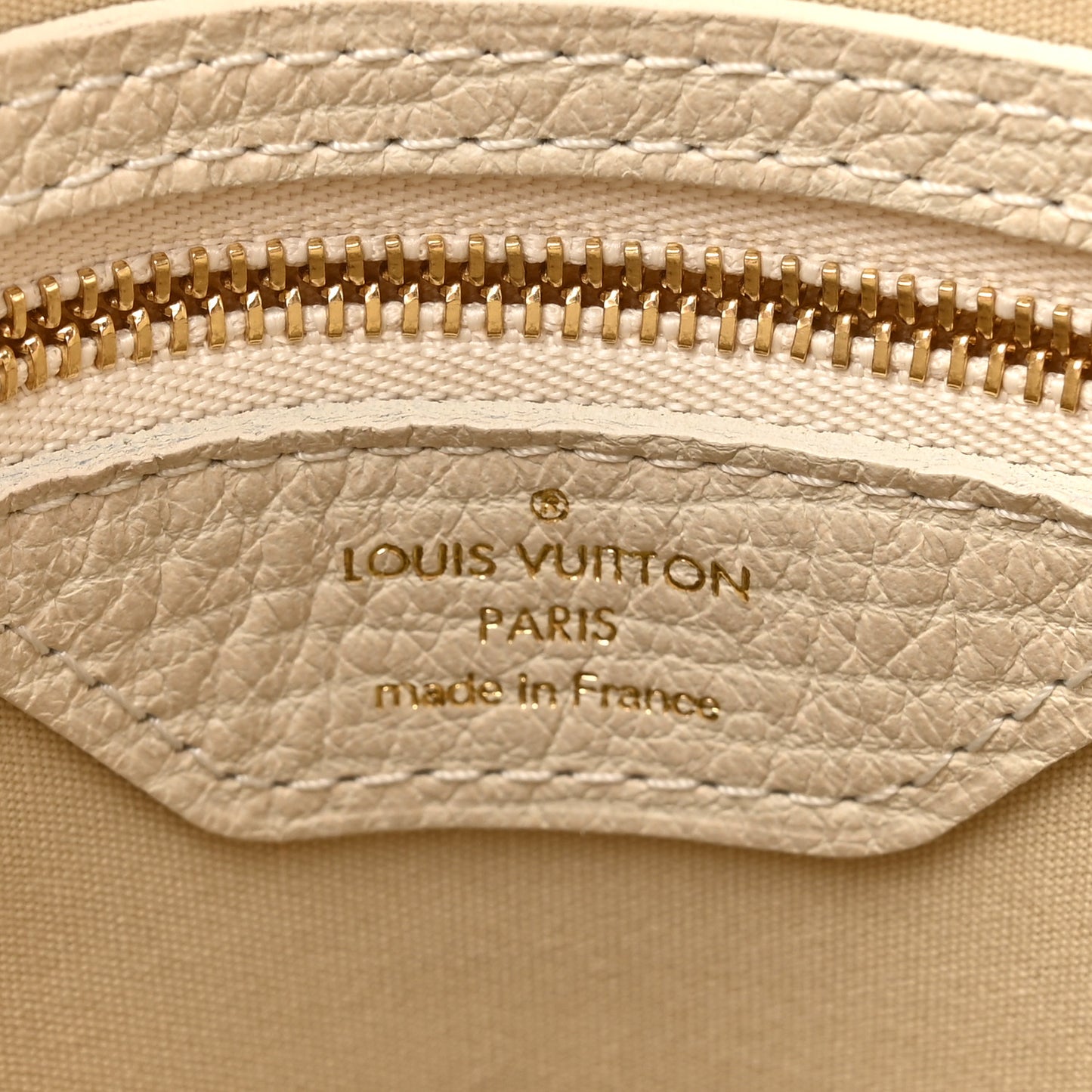 Mini Lin Monogram Bucket Bag Dune