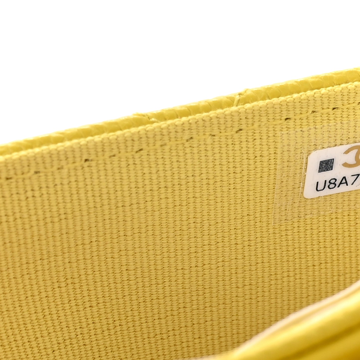 Caviar Quilted Medium Gusset Flap Wallet Yellow