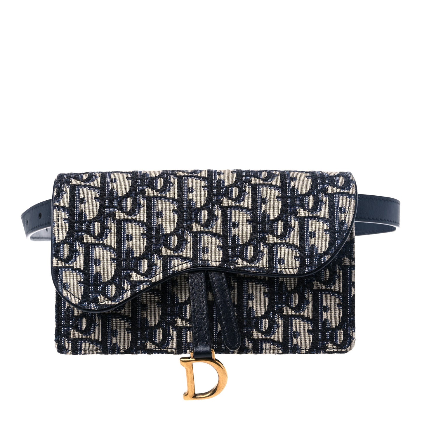 Oblique Saddle Belt Bag Blue
