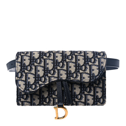Christian Dior Oblique Saddle Belt Bag Blue 1 of 9