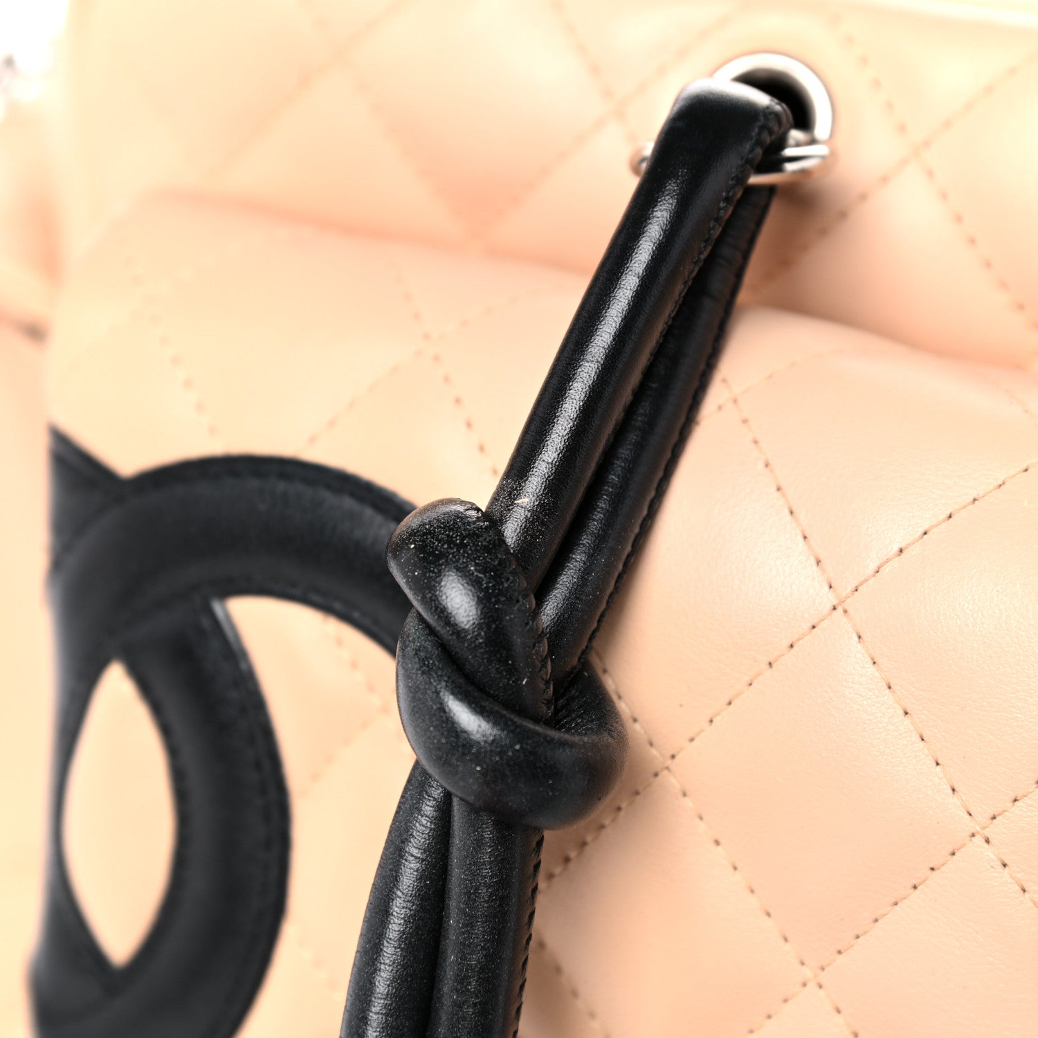 Chanel Calfskin Quilted Large Cambon Multipocket Reporter Beige Black 16 of 17