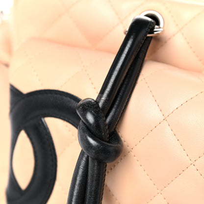Chanel Calfskin Quilted Large Cambon Multipocket Reporter Beige Black 16 of 17