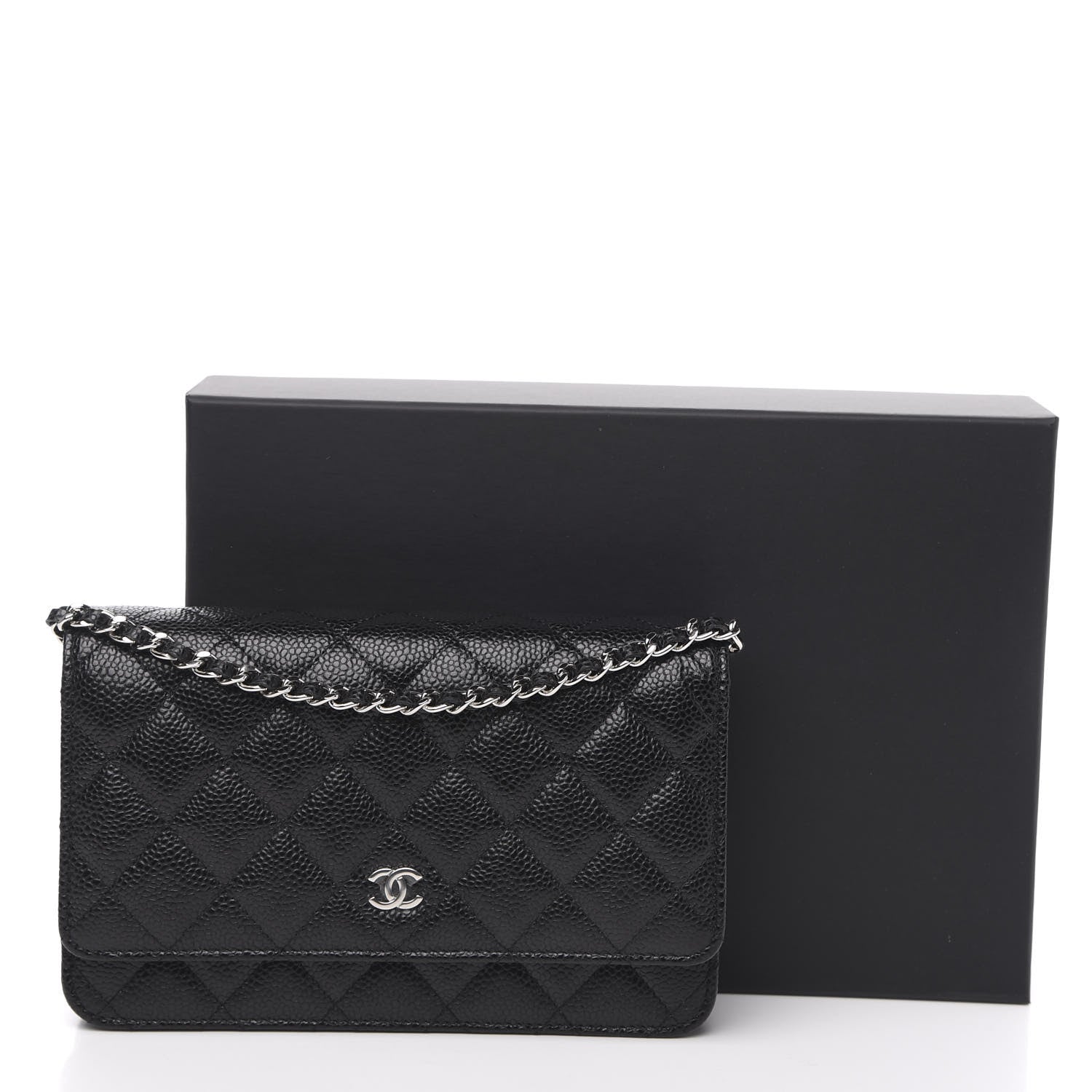 Chanel Caviar Quilted Wallet On Chain WOC Black 11 of 11