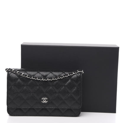 Chanel Caviar Quilted Wallet On Chain WOC Black 11 of 11